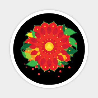 Xmas Mandala Flower Magnet